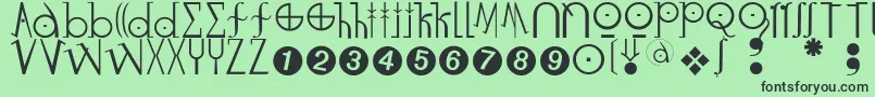 Luzifer Font – Black Fonts on Green Background