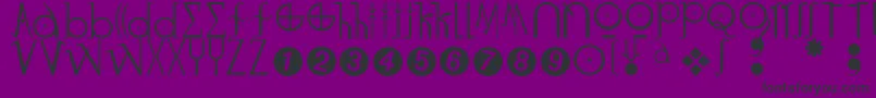 Luzifer Font – Black Fonts on Purple Background