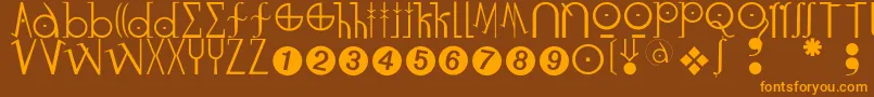 Luzifer Font – Orange Fonts on Brown Background
