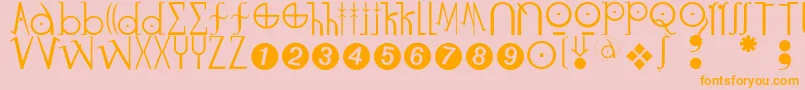 Luzifer Font – Orange Fonts on Pink Background