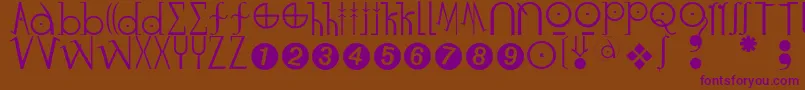 Luzifer Font – Purple Fonts on Brown Background