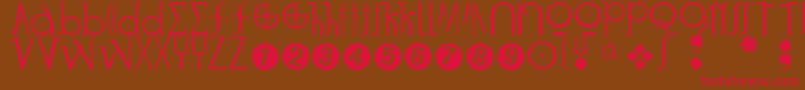 Luzifer Font – Red Fonts on Brown Background