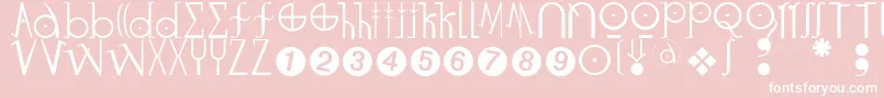 Шрифт Luzifer – белые шрифты на розовом фоне
