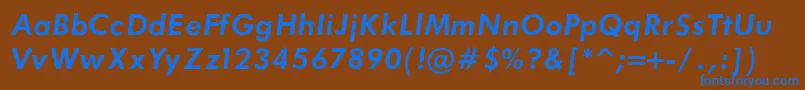 FuturaBookBoldItalicRegular Font – Blue Fonts on Brown Background