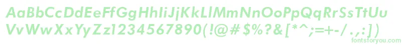 FuturaBookBoldItalicRegular-Schriftart – Grüne Schriften auf weißem Hintergrund