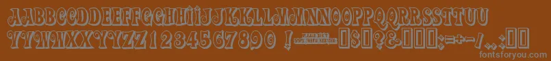 ActionIsShadedJl Font – Gray Fonts on Brown Background