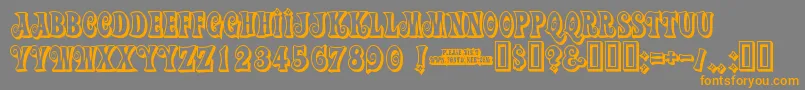 ActionIsShadedJl Font – Orange Fonts on Gray Background