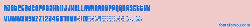 Moogs Font – Blue Fonts on Pink Background