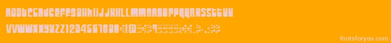 Moogs Font – Pink Fonts on Orange Background