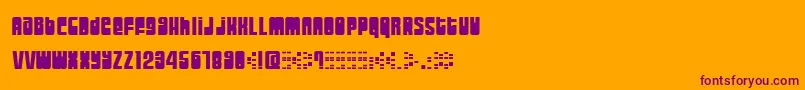 Moogs Font – Purple Fonts on Orange Background