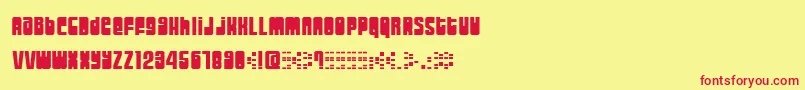 Moogs Font – Red Fonts on Yellow Background