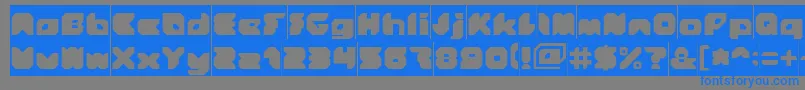 StrangerInverse Font – Blue Fonts on Gray Background