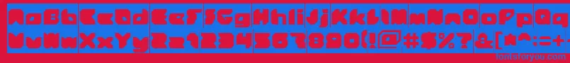 StrangerInverse Font – Blue Fonts on Red Background