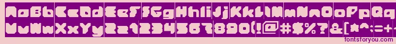 StrangerInverse Font – Purple Fonts on Pink Background