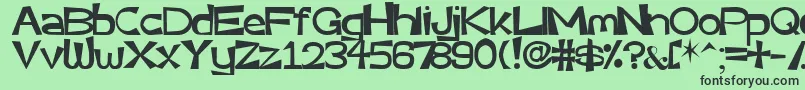 Very Font – Black Fonts on Green Background