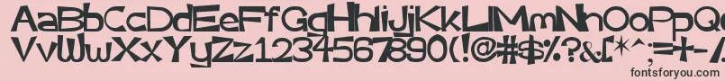 Very Font – Black Fonts on Pink Background