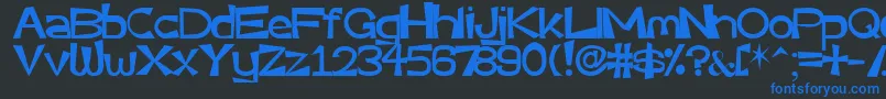 Very Font – Blue Fonts on Black Background