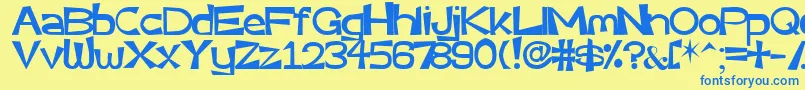 Very Font – Blue Fonts on Yellow Background
