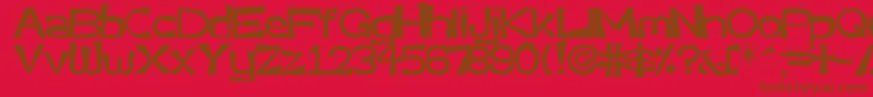 Very Font – Brown Fonts on Red Background