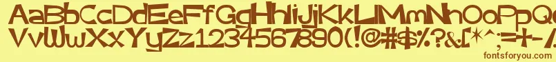Very Font – Brown Fonts on Yellow Background