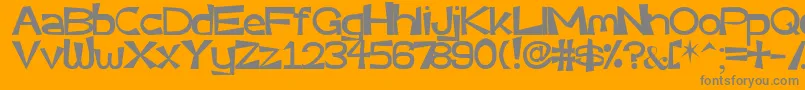 Very Font – Gray Fonts on Orange Background