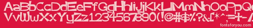 Very Font – Pink Fonts on Red Background
