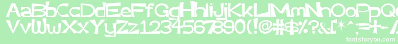 Very Font – White Fonts on Green Background