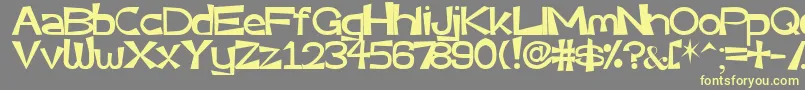 Very Font – Yellow Fonts on Gray Background