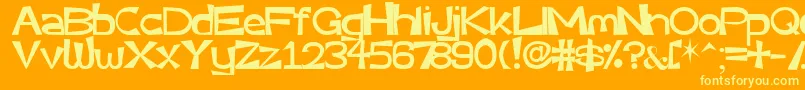 Very Font – Yellow Fonts on Orange Background