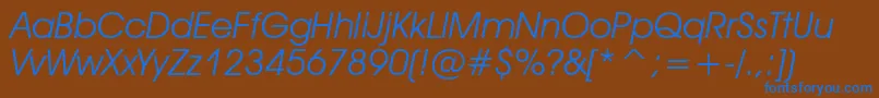Tt0155m Font – Blue Fonts on Brown Background