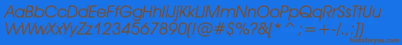 Tt0155m Font – Brown Fonts on Blue Background