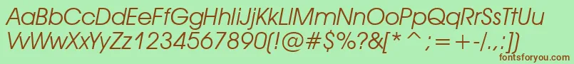Tt0155m Font – Brown Fonts on Green Background