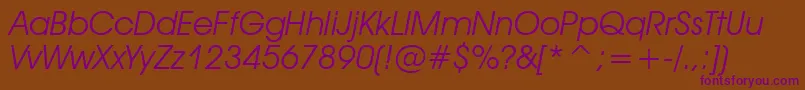 Tt0155m Font – Purple Fonts on Brown Background