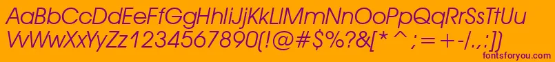 Tt0155m Font – Purple Fonts on Orange Background