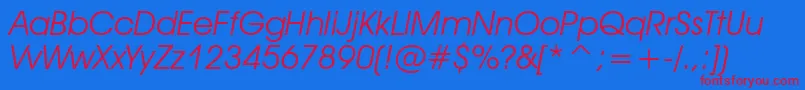 Tt0155m Font – Red Fonts on Blue Background