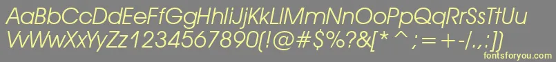 Tt0155m Font – Yellow Fonts on Gray Background