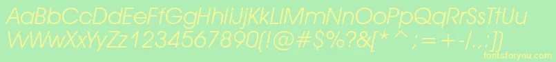 Tt0155m Font – Yellow Fonts on Green Background