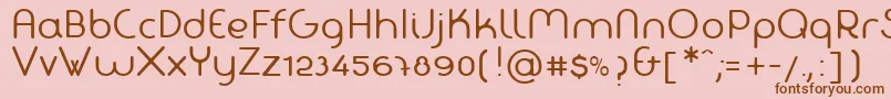 Police FabadaRegular – polices brunes sur fond rose
