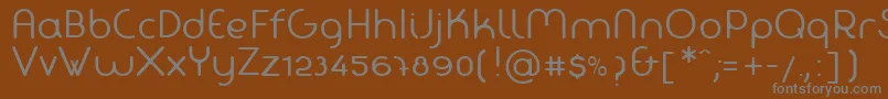 フォントFabadaRegular – 茶色の背景に灰色の文字