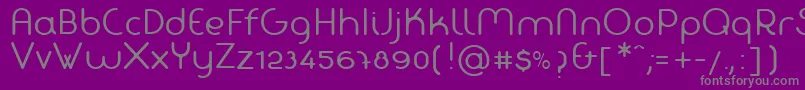 フォントFabadaRegular – 紫の背景に灰色の文字