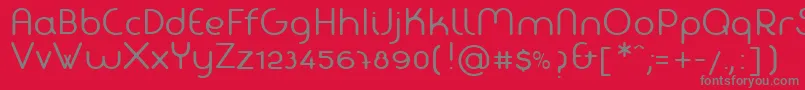 フォントFabadaRegular – 赤い背景に灰色の文字