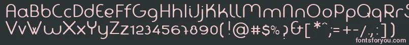 フォントFabadaRegular – 黒い背景にピンクのフォント