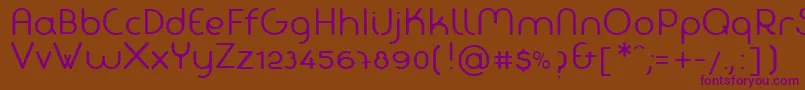 FabadaRegular Font – Purple Fonts on Brown Background