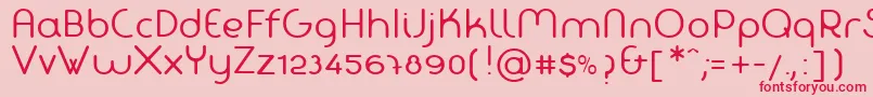 Police FabadaRegular – polices rouges sur fond rose