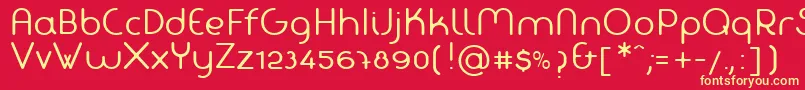 FabadaRegular Font – Yellow Fonts on Red Background