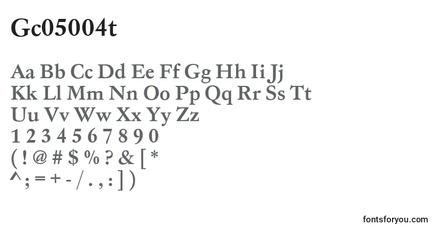 Schriftart Gc05004t – Alphabet, Zahlen, spezielle Symbole