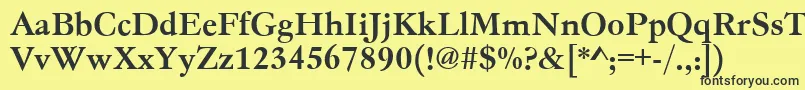 Gc05004t Font – Black Fonts on Yellow Background