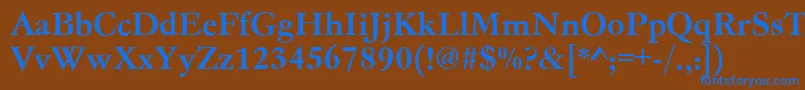 Gc05004t Font – Blue Fonts on Brown Background