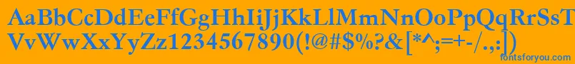 Gc05004t Font – Blue Fonts on Orange Background