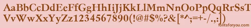 Gc05004t Font – Brown Fonts on Pink Background